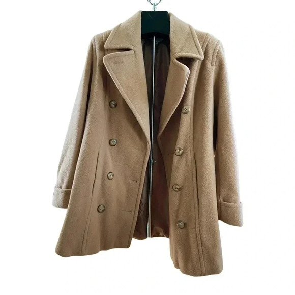 Vintage Savannah tan wool peacoat perfect for fall winter very classic - Picture 5 of 7